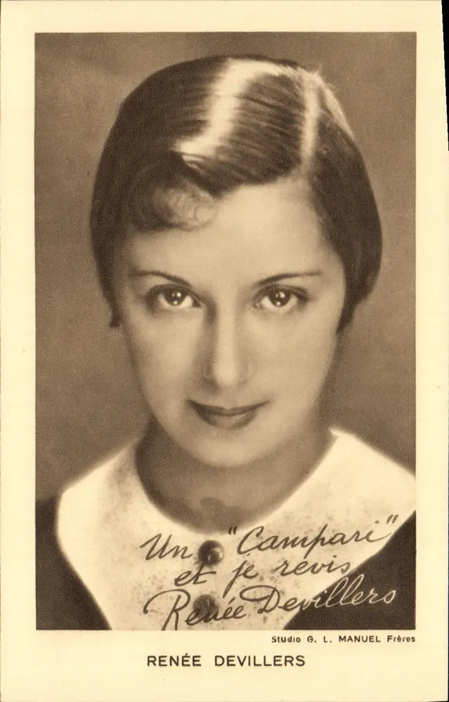 Renée Devillers — retrato — Studio G. L. Manuel Frères - Frente