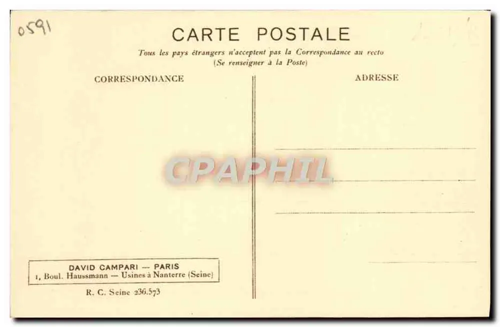 Maurice Chevalier — retrato sorridente — Estúdio G. L. Manuel Frères - Verso