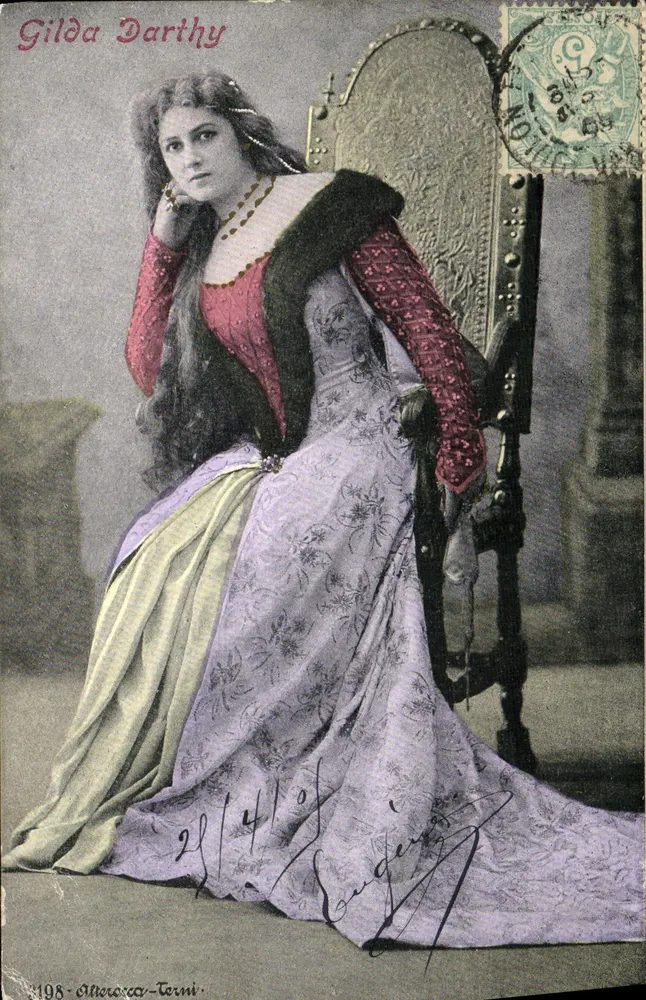 Gilda Darthy — portrait en costume historique — éditeur 'Gilda Darthy' n°198 - Frente