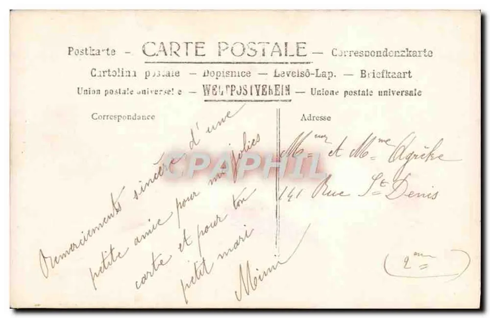 Sarah Bernhardt na L'Aiglon — editada pela República Francesa - Verso