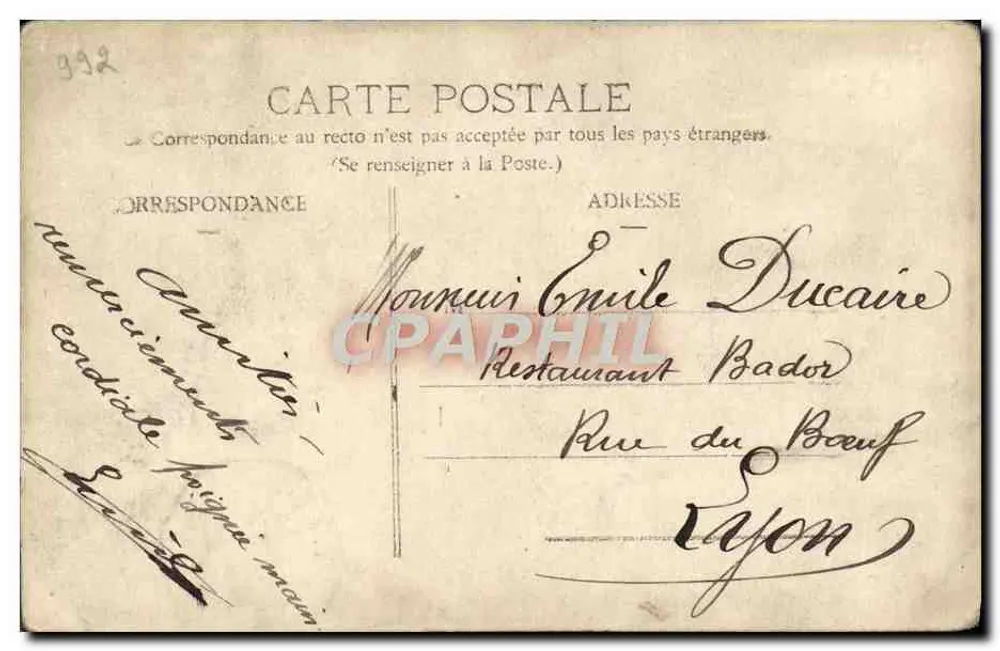 Suterre Bataclan — Retrato da cantora — Editor Prince, n° 332 - Verso