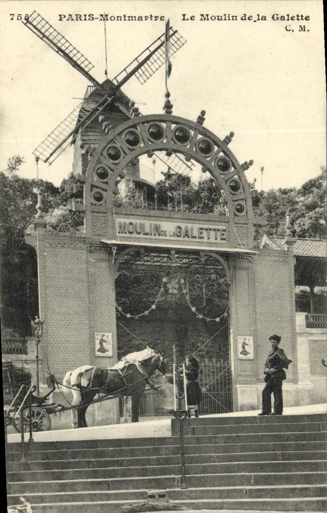 Paris-Montmartre — O Moulin de la Galette — C. M. - Frente