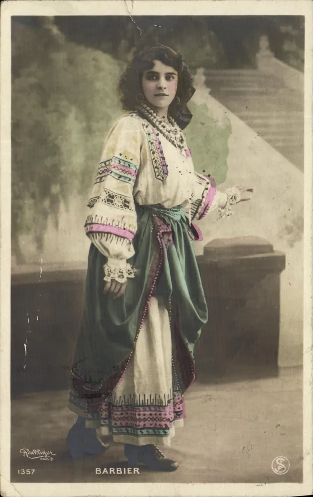 Femme en costume oriental — scène de studio — Ralltinner, Paris, n° 1357 - Awers