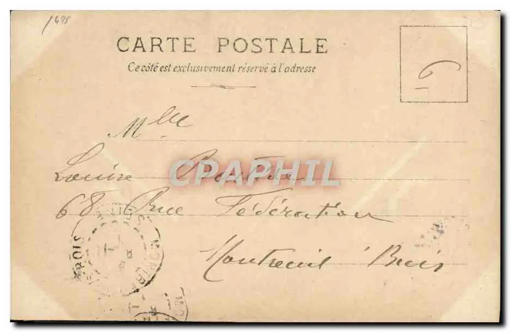 Lolita Roldan — retrato — Reutlinger, Paris, 1901 - Verso