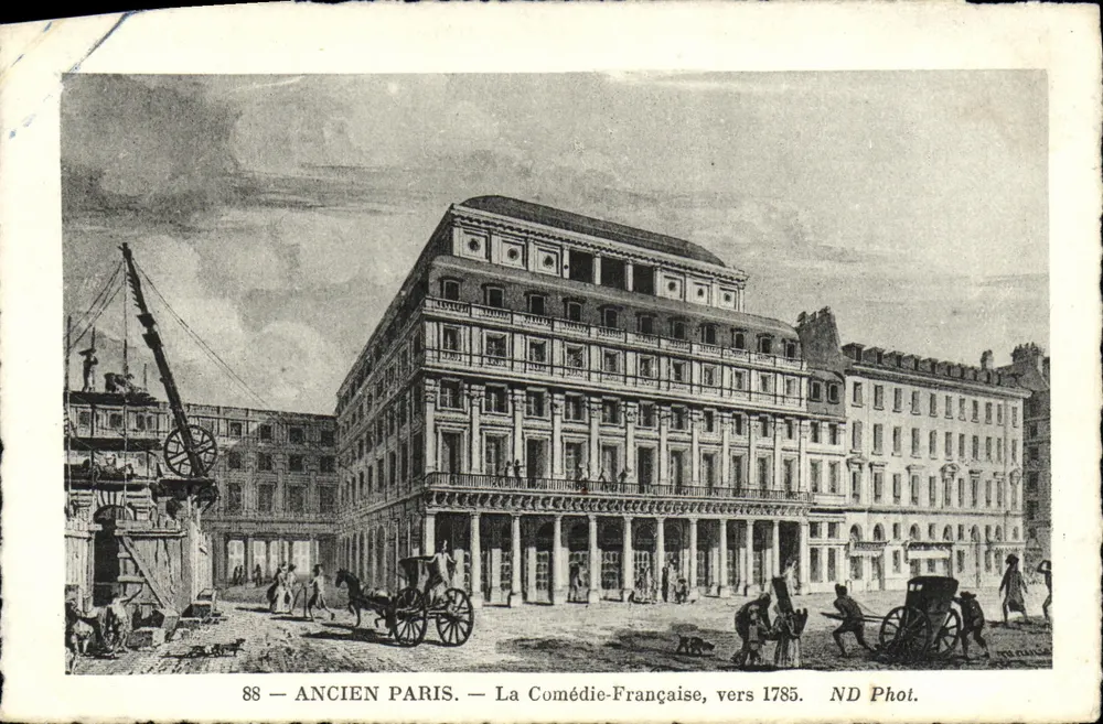 Alt Paris — Die Comédie-Française, um 1785 — ND Phot. - Vorderseite