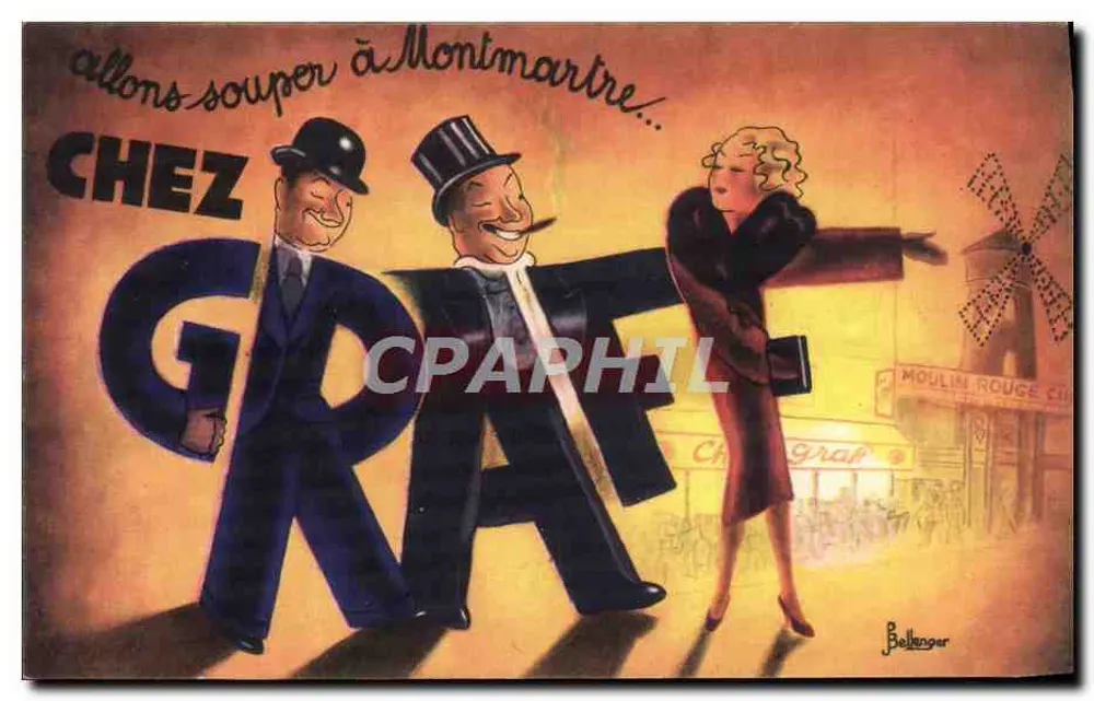 Lass uns zum Abendessen nach Montmartre gehen — Chez Graff — Bellenger - Vorderseite