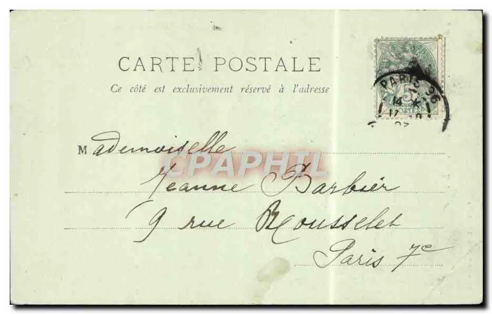 Paris — Le Moulin Rouge — Papeterie L. Pons, Grenoble, n° 216 - Verso