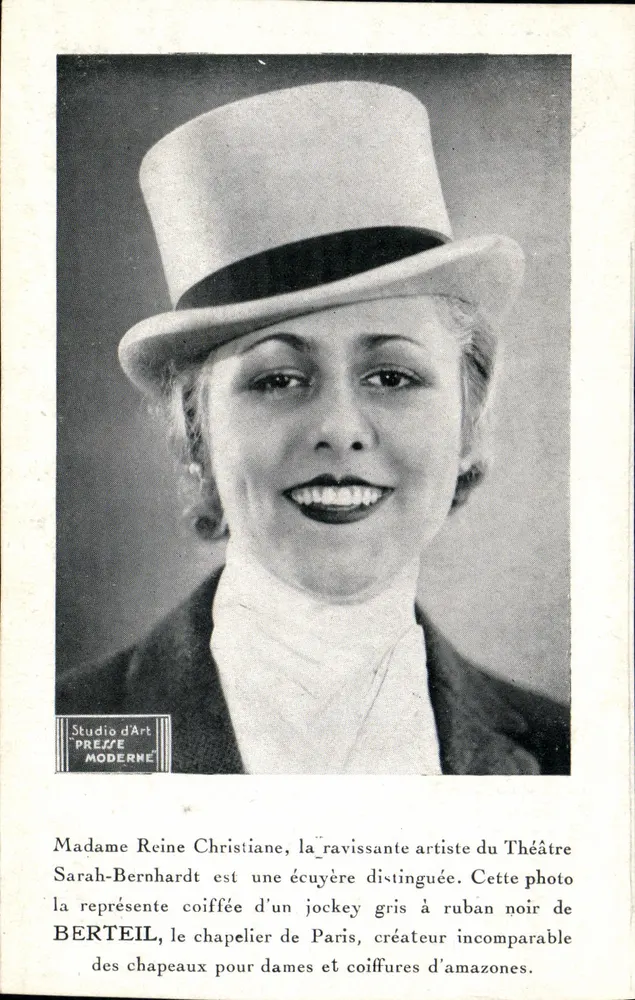 Madame Reine Christiane — Künstlerin des Sarah-Bernhardt-Theaters — Studio d'Art Presse Moderne - Vorderseite