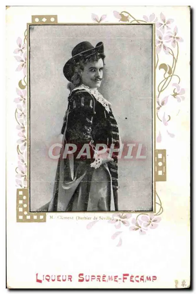 M. Clément (Barbier de Séville) — Werbung für Liqueur Suprême-Fécamp — Verleger Clément, Fécamp - Vorderseite