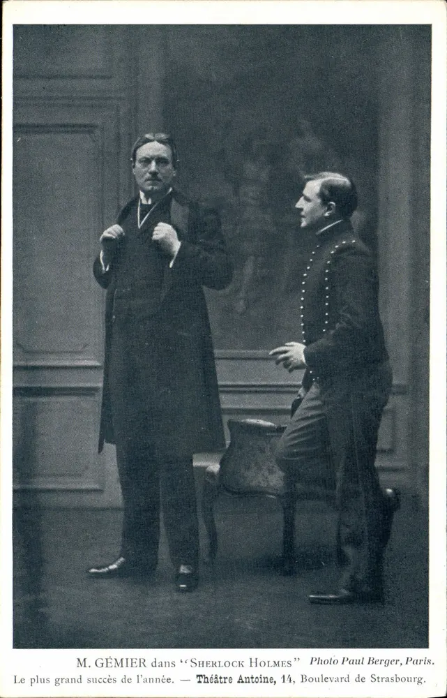 M. GÉMIER in « Sherlock Holmes » — Théâtre Antoine, Paris — Photo Paul Berger - Vorderseite