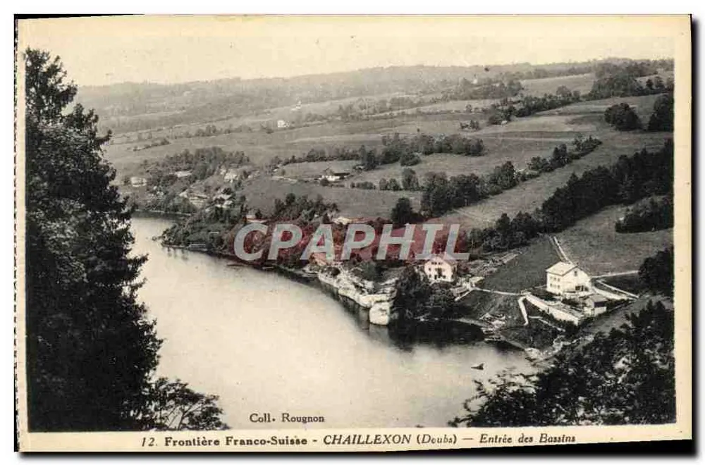 Französisch-schweizerische Grenze — Chaillexon (Doubs) — Eingang zu den Becken — Sammlung Rougnon - Vorderseite