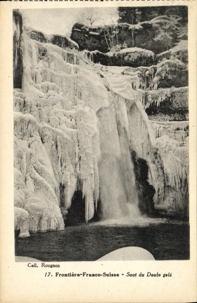 Grenze Frankreich-Schweiz — Gefrorener Saut du Doubs — Coll. Rougnon, n°17 - Vorderseite