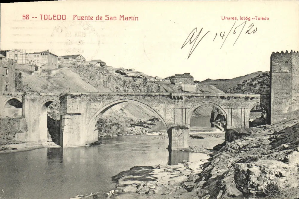 Toledo — Ponte di San Martín — Linares, lotóg-Toledo - Recto