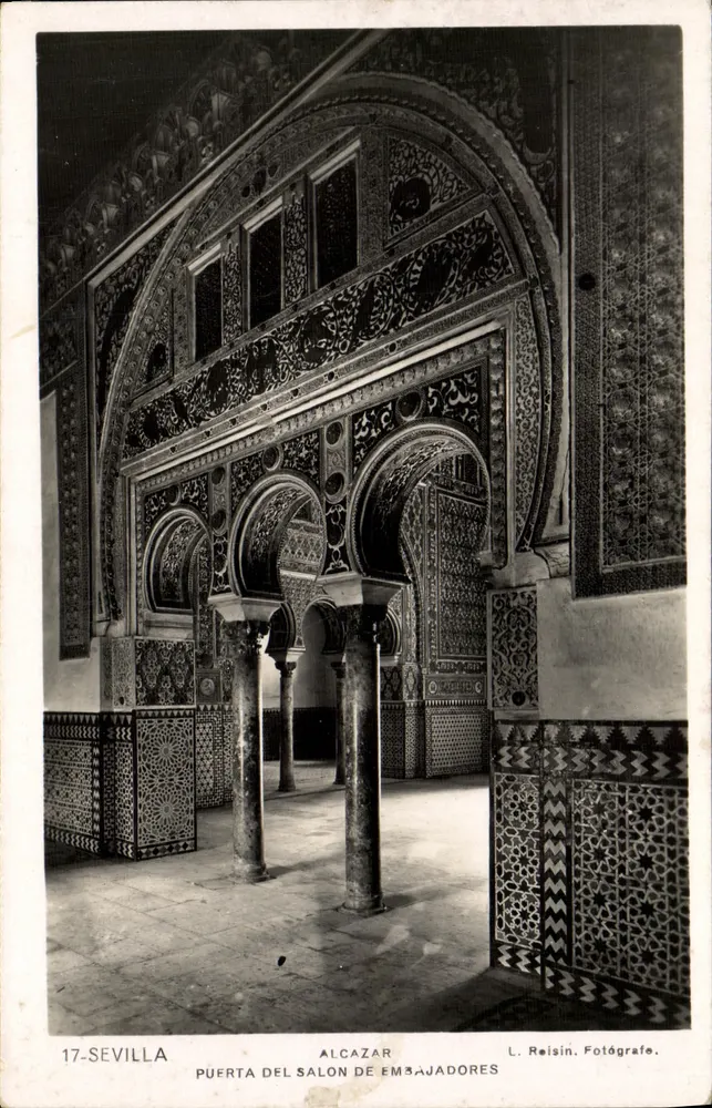Alcazar von Sevilla — Tor des Ambassadoren-Saals — L. Reisin, Fotograf - Vorderseite