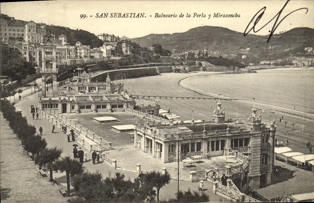 San Sebastián - Balneario de la Perla y Miraconcha - Édition G. G. Galarrón - n° 99 - Vorderseite
