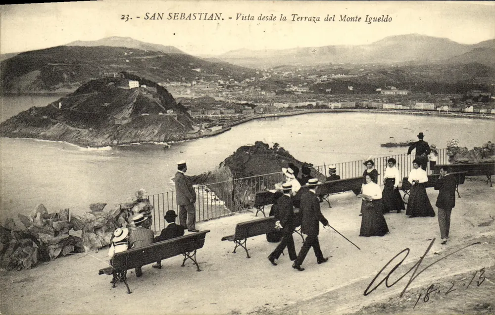San Sebastián — Aussicht von der Terrasse des Monte Igueldo — Ausgabe G. Galdácano - Vorderseite