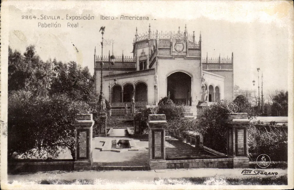 Seville - Ibero-Amerikanische Ausstellung - Pabellón Real — Verlag Foto Serrano, n° 2864 - Vorderseite