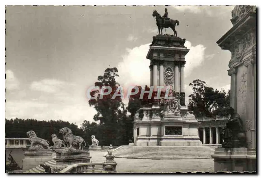 Monument do Alfonsego XII — Park Retiro — Madryt - Awers