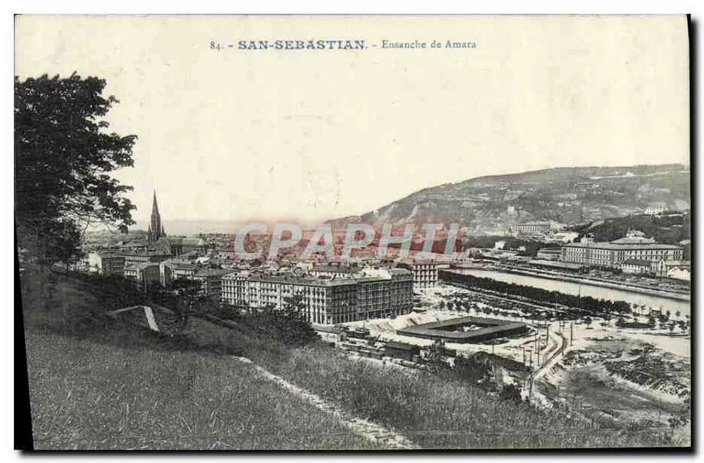San-Sebastián - Ensanche de Amara — Edição G. G. Galarza - Frente