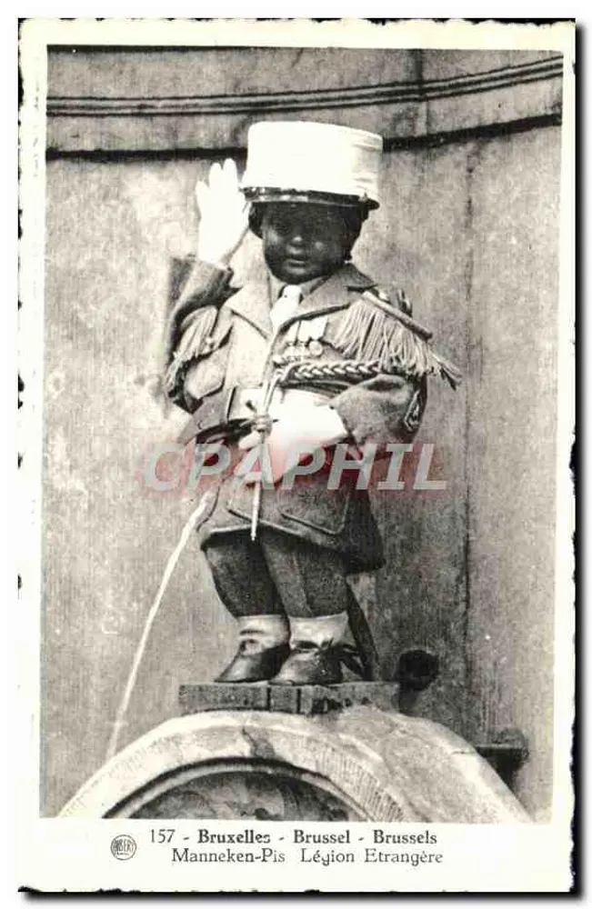 Manneken-Pis - Légion Étrangère — Fototipia A. Dolhmet, Bruxelas, n° 157 - Frente