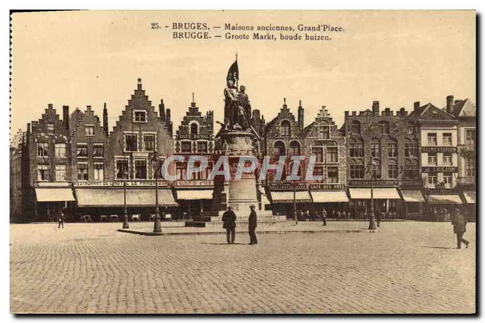 Brügge — Alte Häuser, Grand'Place — Henri Georges, Brüssel - Vorderseite