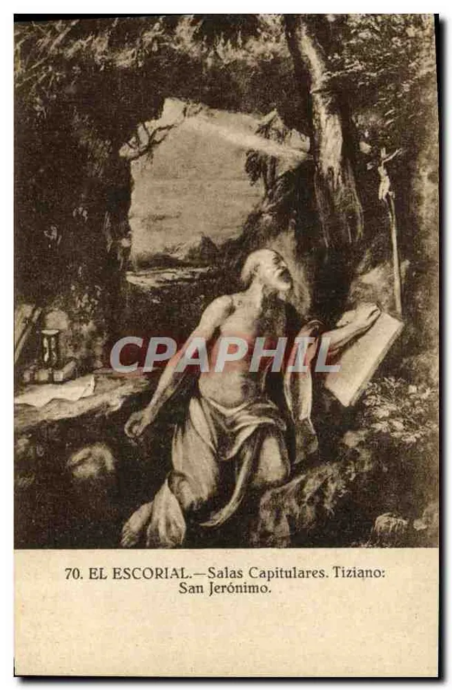 El Escorial — Salas Capitulares. Tiziano: San Jerónimo. - Vorderseite