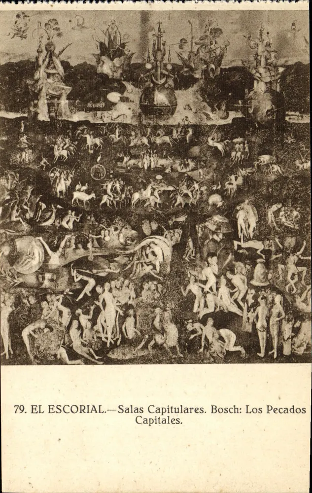 El Escorial — Salas Capitulares. Bosch: Die Sieben Todsünden — Gráfica Madrid - Vorderseite