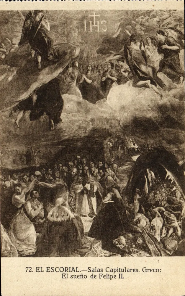 El Escorial — Kapitularräume. Greco: Der Traum von Philipp II. - Vorderseite
