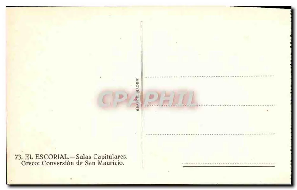 Conversão de São Maurício — Greco — Escorial - Verso