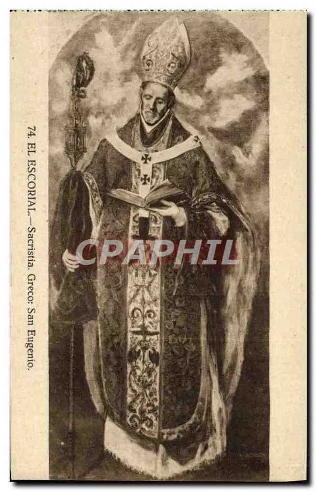 El Escorial — Sacrista. Grecco: San Eugenio — n° 74 - Frente