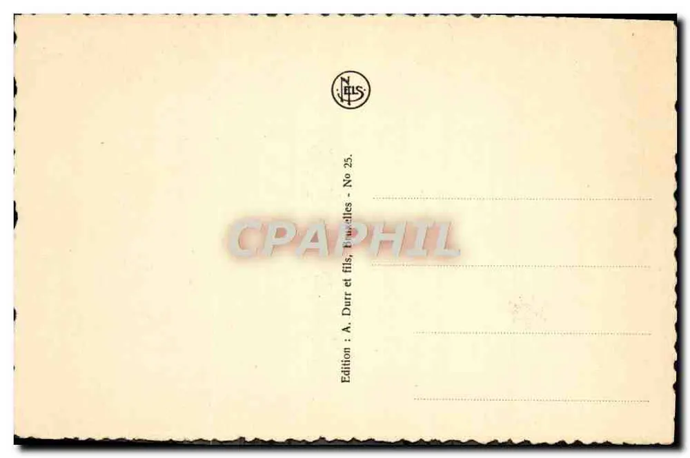 Bruxelas — Igreja de Santa Gudule — Edição A. Durr e filhos, No 25 - Verso