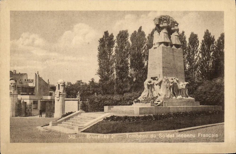 Grab des unbekannten französischen Soldaten — Brüssel 2e — Verlag E. Salu, Nr. 342 - Vorderseite