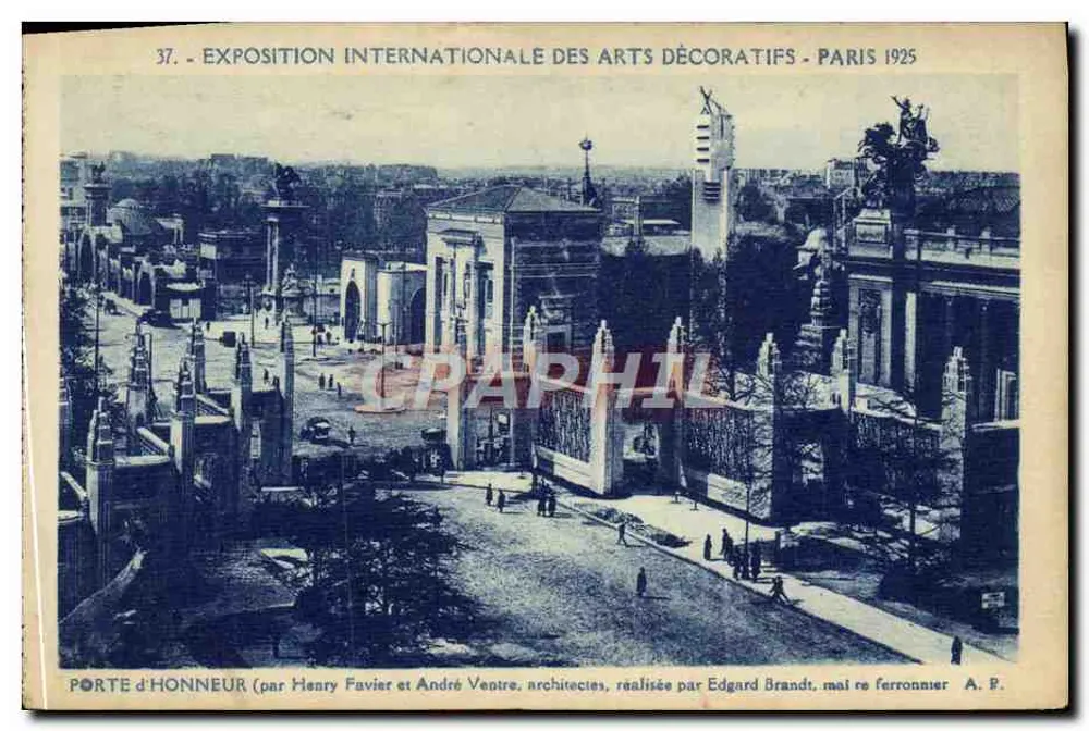Ehrentor — Internationale Ausstellung für Dekorative Künste, Paris 1925 — A. P. - Vorderseite