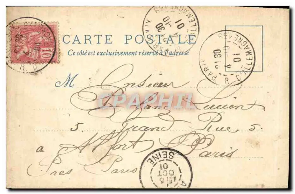 Ausstellung von 1900 — Paris — Verlag: Liés Pagan / Champ de Mars - Rückseite