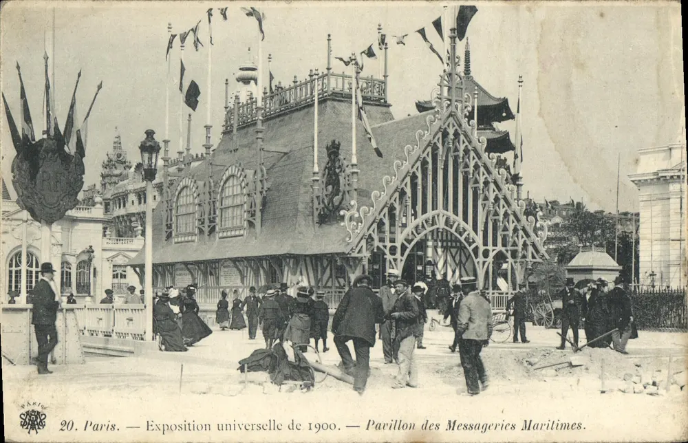 Paris — Weltausstellung 1900 — Pavillon der Messageries Maritimes - Vorderseite
