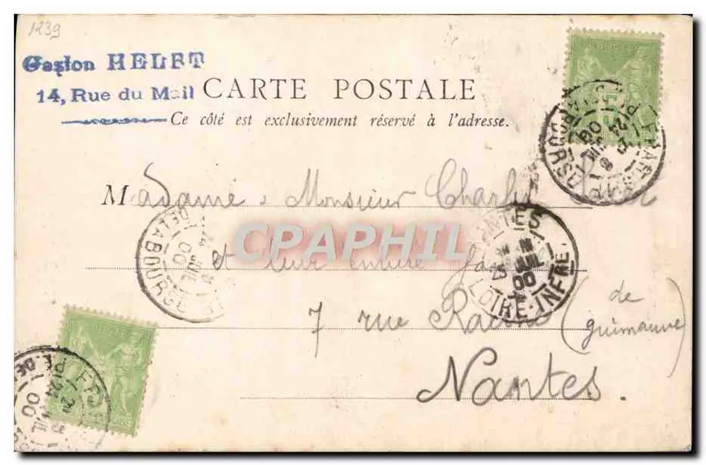 Weltausstellung 1900 - Brücke Alexandre III & das Grand Palais — Gélon HELFT, Paris - Rückseite