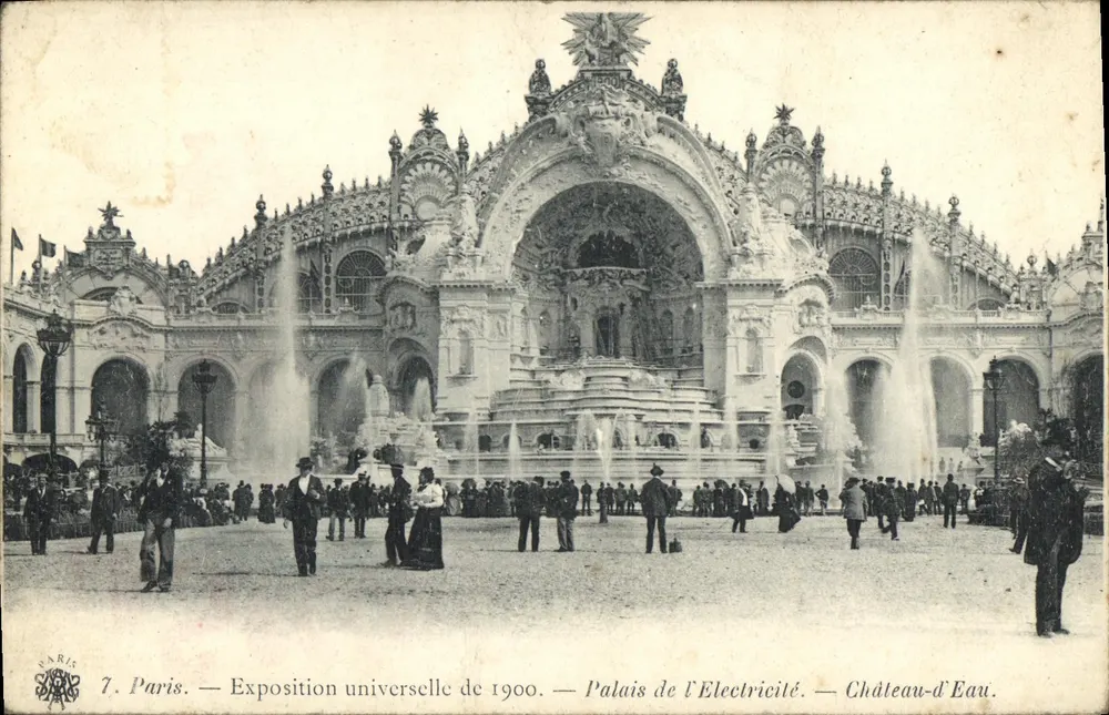 Paris — Weltausstellung 1900 — Palast der Elektrizität — Château-d'Eau - Vorderseite