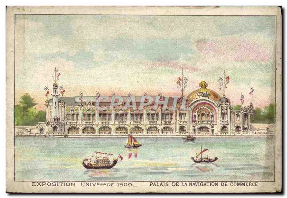 Palácio da Navegação Comercial — Exposição Universal de 1900 — Editor não identificado - Frente
