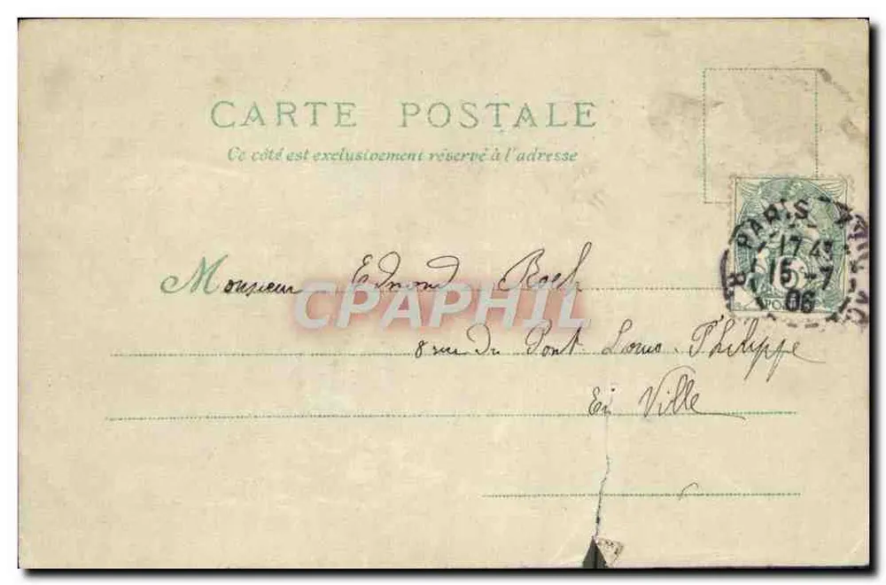 Le Vieux Paris — vue de la Seine avec bateaux — éditeur G.B. n° 685 - Rückseite