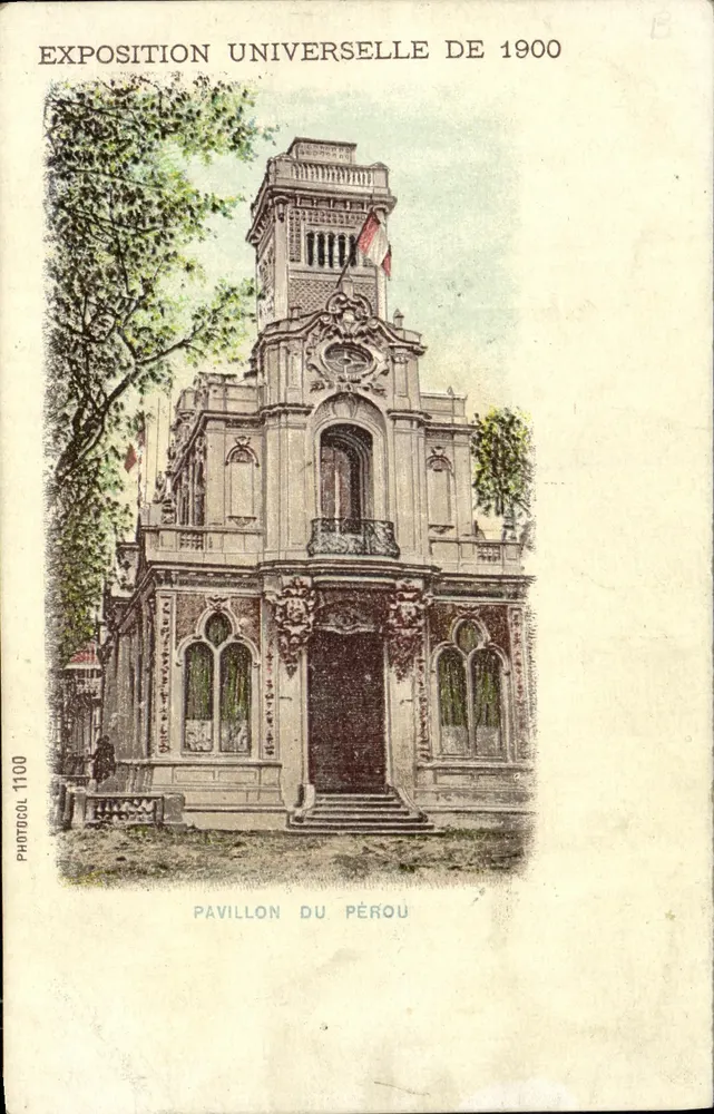 Pavilhão do Peru — Exposição Universal de 1900 — Fotocol 1100 - Frente