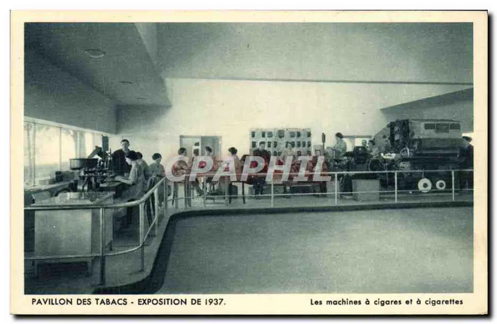 Pavillon des Tabacs - Ausstellung 1937 — Zigarren- und Zigarettenmaschinen - Vorderseite
