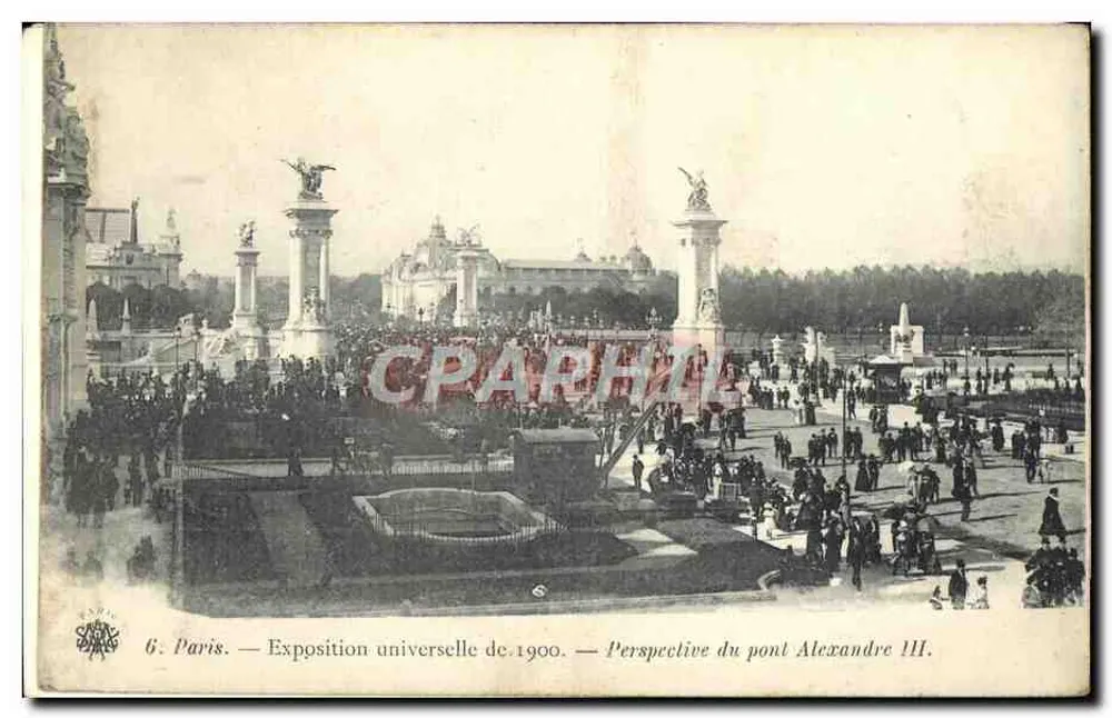 Paris — Exposition universelle de 1900 — Perspective du pont Alexandre III - Frente