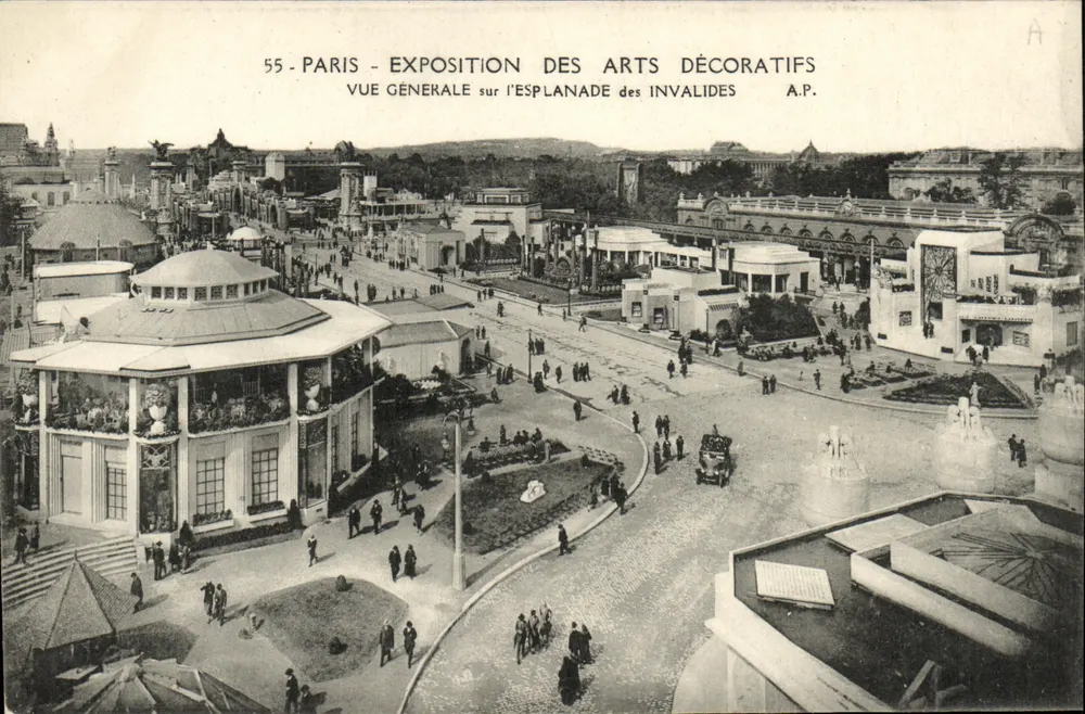 Paris - Ausstellung der dekorativen Künste - Allgemeiner Blick auf die Esplanade des Invaliden - A.P. - Vorderseite