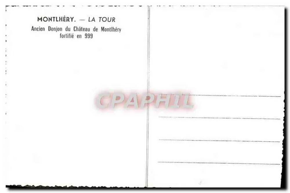 Montlhéry — Die Turm — Alter Bergfried des befestigten Schlosses Montlhéry aus dem Jahr 999 - Rückseite