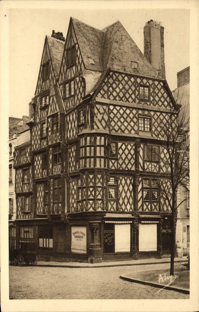 Angers - Casa de Adam — editor A. Roger frères, 9 rue Thiers - Frente