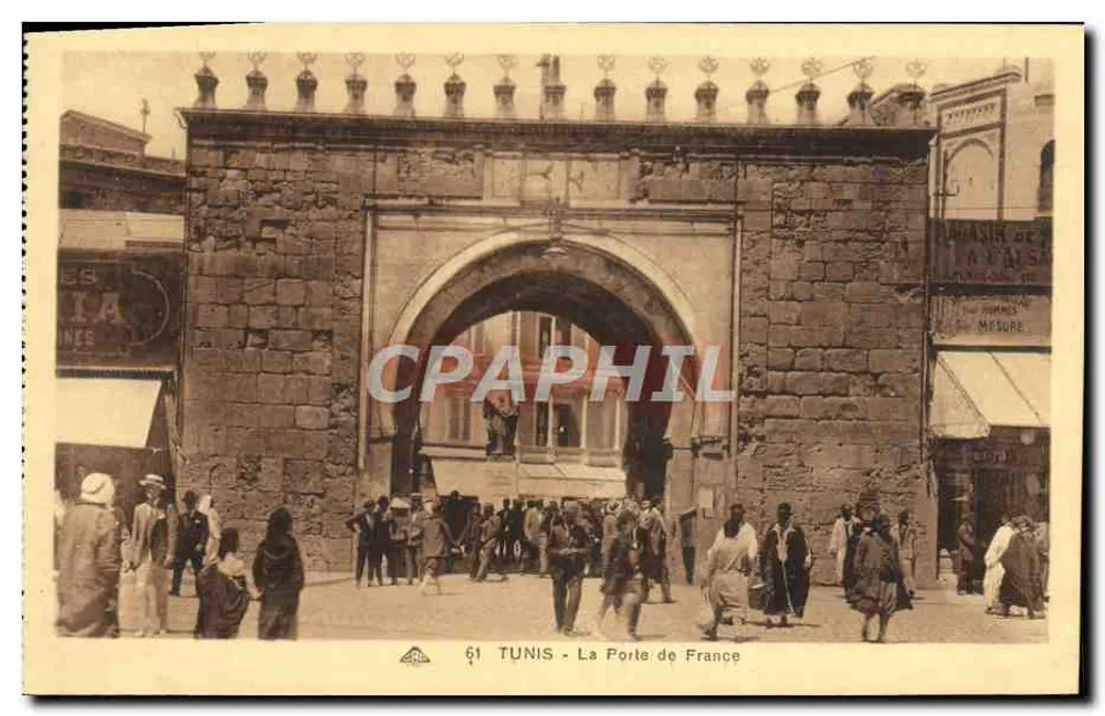 Tunis - La Porte de France — éditeur : Académie des Arts Flamands - Recto