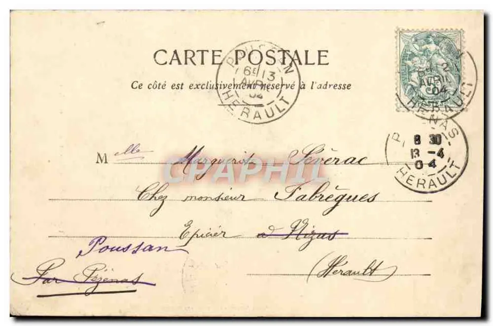 Montpellier — Beeld van Lodewijk XIV — Uitgave van de Nieuwe Galerijen, Montpellier, n°15 - Achterkant