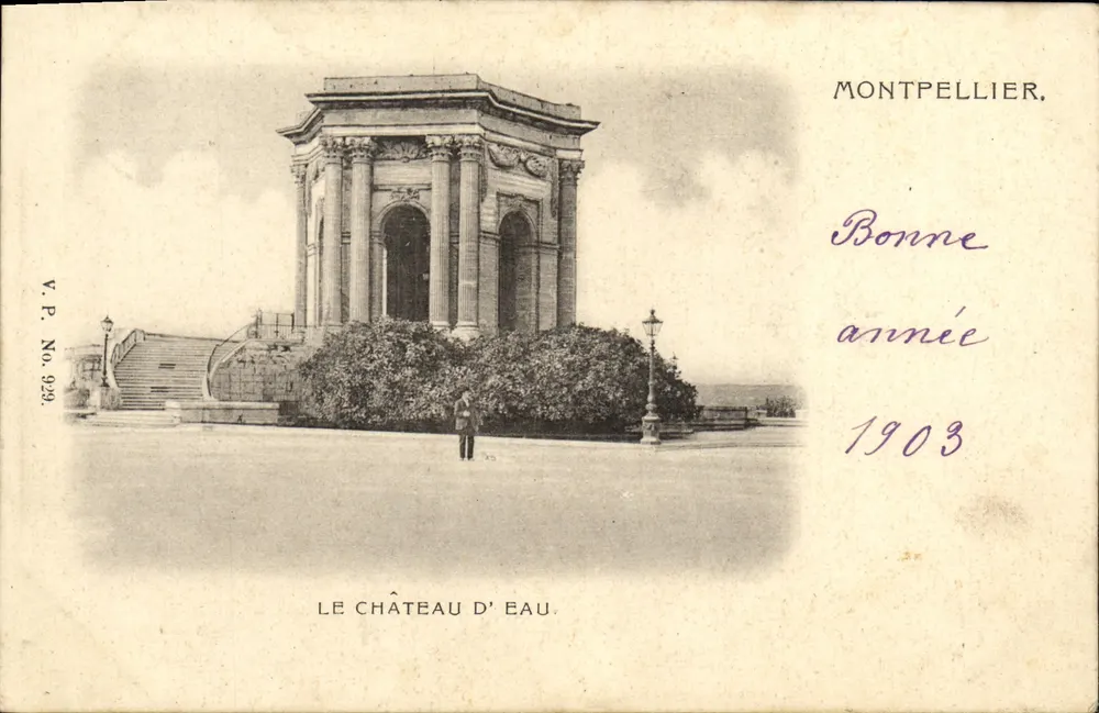 O Castelo d'Eau — Montpellier — N.º 929 - Frente