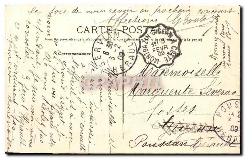 Béziers — Fontaine de la Citadelle — Éditeur : Servian Herau, n°18 - Rückseite