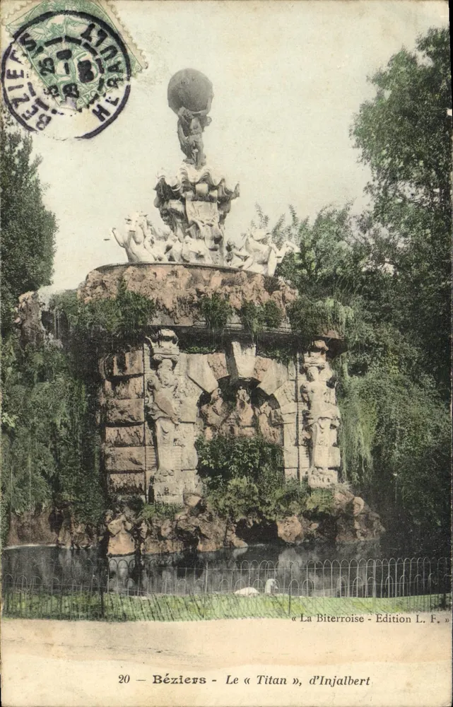 Béziers - « Titan », autorstwa Injalbert — wydawnictwo L. F. - Awers